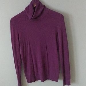 Plum Knit Turtleneck Sweater Size S
